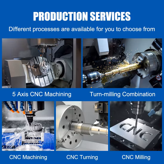 OEM Custom Precision 5 Axis CNC Milling Lathe Machining Metal Aluminum Turning Part Services